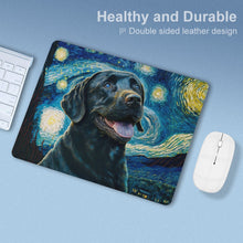Load image into Gallery viewer, Milky Way Black Labrador Leather Mouse Pad-Accessories-Accessories, Black Labrador, Dog Dad Gifts, Dog Mom Gifts, Home Decor, Labrador, Mouse Pad-ONE SIZE-White-4