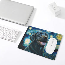 Load image into Gallery viewer, Milky Way Black Labrador Leather Mouse Pad-Accessories-Accessories, Black Labrador, Dog Dad Gifts, Dog Mom Gifts, Home Decor, Labrador, Mouse Pad-ONE SIZE-White-5
