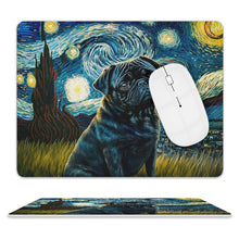 Load image into Gallery viewer, Milky Way Black Pug Leather Mouse Pad-Accessories-Accessories, Dog Dad Gifts, Dog Mom Gifts, Home Decor, Mouse Pad, Pug-ONE SIZE-White-2