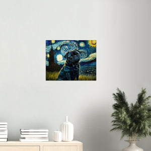 Milky Way Black Pug Wall Art Poster-Home Decor-Dog Art, Dogs, Home Decor, Poster, Pug-4