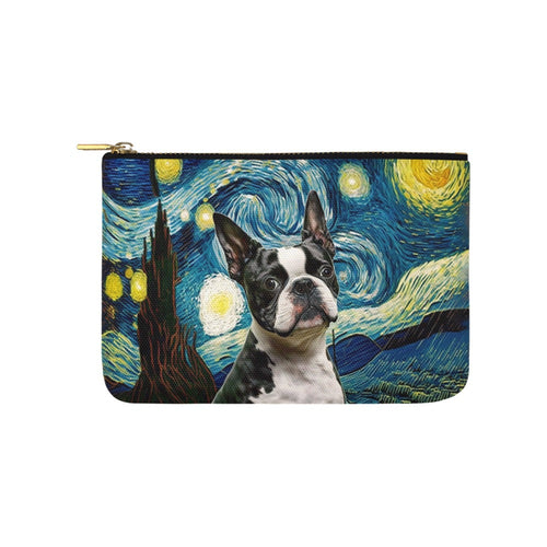 Milky Way Boston Terrier Carry-All Pouch-Accessories-Accessories, Bags, Boston Terrier, Dog Dad Gifts, Dog Mom Gifts-White1-ONESIZE-5