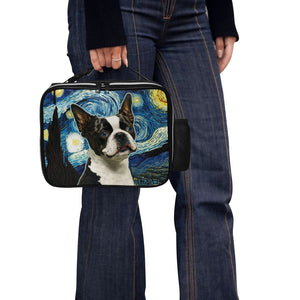 Milky Way Boston Terrier Leather Lunch Bag-Accessories-Bags, Boston Terrier, Dog Dad Gifts, Dog Mom Gifts, Lunch Bags-4