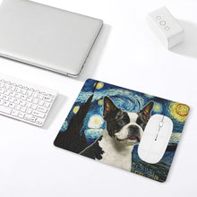 Load image into Gallery viewer, Milky Way Boston Terrier Leather Mouse Pad-Accessories-Accessories, Boston Terrier, Dog Dad Gifts, Dog Mom Gifts, Home Decor, Mouse Pad-10