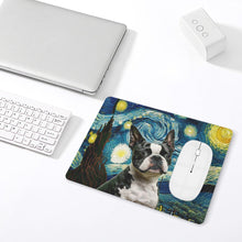 Load image into Gallery viewer, Milky Way Boston Terrier Leather Mouse Pad-Accessories-Accessories, Boston Terrier, Dog Dad Gifts, Dog Mom Gifts, Home Decor, Mouse Pad-2