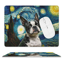 Load image into Gallery viewer, Milky Way Boston Terrier Leather Mouse Pad-Accessories-Accessories, Boston Terrier, Dog Dad Gifts, Dog Mom Gifts, Home Decor, Mouse Pad-3