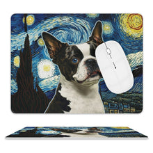 Load image into Gallery viewer, Milky Way Boston Terrier Leather Mouse Pad-Accessories-Accessories, Boston Terrier, Dog Dad Gifts, Dog Mom Gifts, Home Decor, Mouse Pad-7