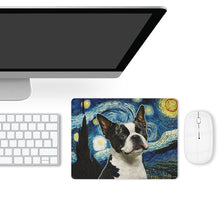 Load image into Gallery viewer, Milky Way Boston Terrier Leather Mouse Pad-Accessories-Accessories, Boston Terrier, Dog Dad Gifts, Dog Mom Gifts, Home Decor, Mouse Pad-8