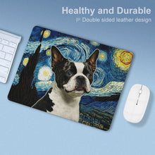 Load image into Gallery viewer, Milky Way Boston Terrier Leather Mouse Pad-Accessories-Accessories, Boston Terrier, Dog Dad Gifts, Dog Mom Gifts, Home Decor, Mouse Pad-9