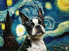 Milky Way Boston Terrier Wall Art Poster-Home Decor-Boston Terrier, Dog Art, Dogs, Home Decor, Poster-3