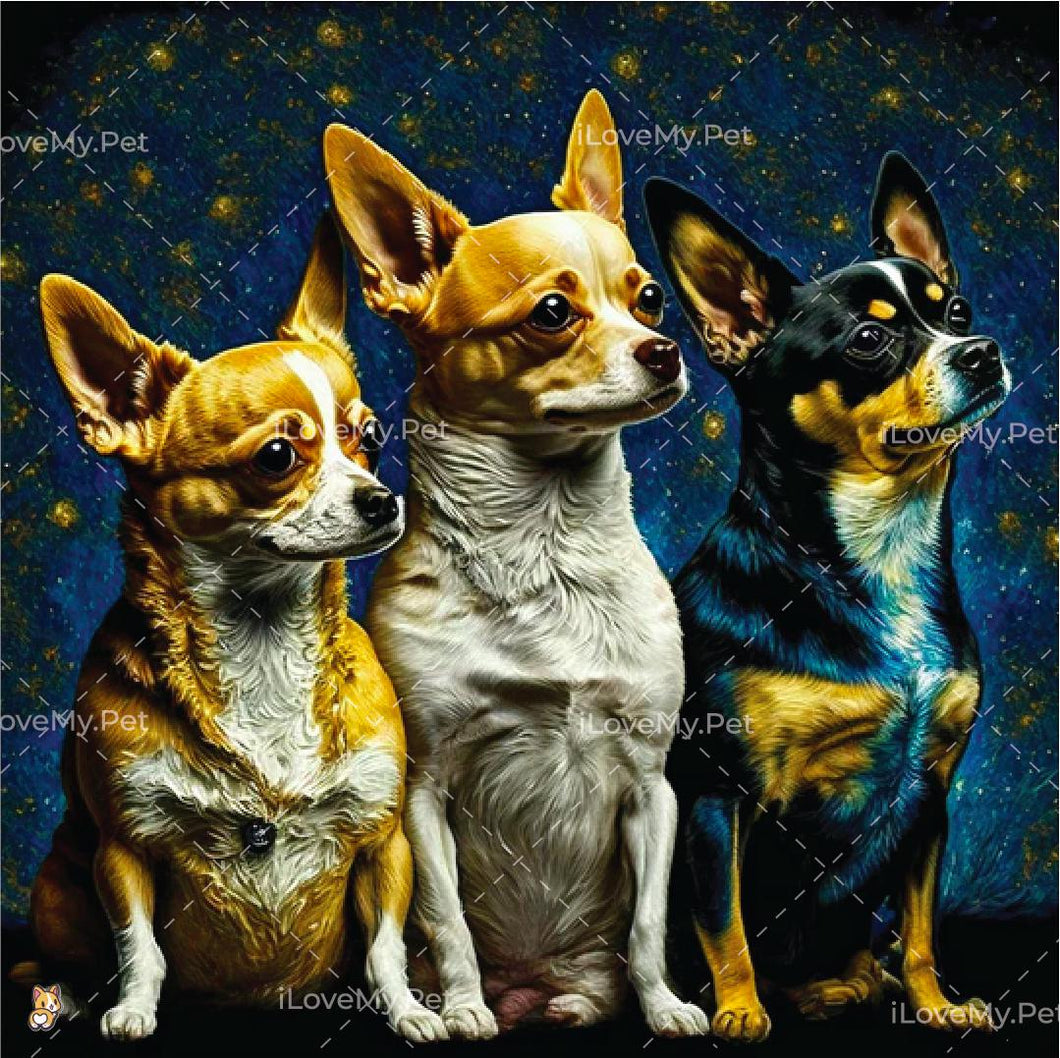 Milky Way Chihuahua Wall Art Poster-Home Decor-Chihuahua, Dog Art, Dogs, Home Decor, Poster-Small-1