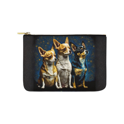 Milky Way Chihuahuas Carry-All Pouch-Accessories-Accessories, Bags, Chihuahua, Dog Dad Gifts, Dog Mom Gifts-White-ONESIZE-1