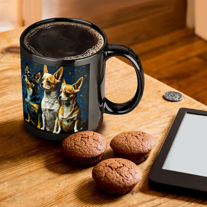 Milky Way Chihuahuas Coffee Mug-Mug-Chihuahua, Home Decor, Mugs-ONE SIZE-Black-1
