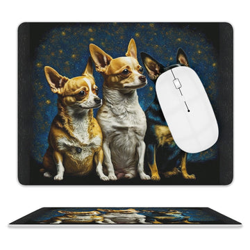 Milky Way Chihuahuas Leather Mouse Pad 2 360x