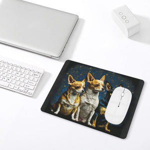 Milky Way Chihuahuas Leather Mouse Pad-Accessories-Accessories, Chihuahua, Dog Dad Gifts, Dog Mom Gifts, Home Decor, Mouse Pad-ONE SIZE-White-5