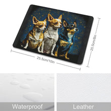 Load image into Gallery viewer, Milky Way Chihuahuas Leather Mouse Pad-Accessories-Accessories, Chihuahua, Dog Dad Gifts, Dog Mom Gifts, Home Decor, Mouse Pad-ONE SIZE-White-1