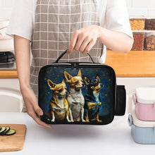 Load image into Gallery viewer, Milky Way Chihuahuas Lunch Bag-Accessories-Bags, Chihuahua, Dog Dad Gifts, Dog Mom Gifts, Lunch Bags-Black-ONE SIZE-3