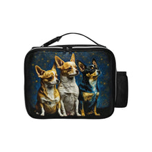 Load image into Gallery viewer, Milky Way Chihuahuas Lunch Bag-Accessories-Bags, Chihuahua, Dog Dad Gifts, Dog Mom Gifts, Lunch Bags-Black-ONE SIZE-1