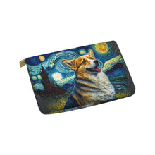 Load image into Gallery viewer, Milky Way Corgi Carry-All Pouch-Accessories-Accessories, Bags, Corgi, Dog Dad Gifts, Dog Mom Gifts-White-ONESIZE-4