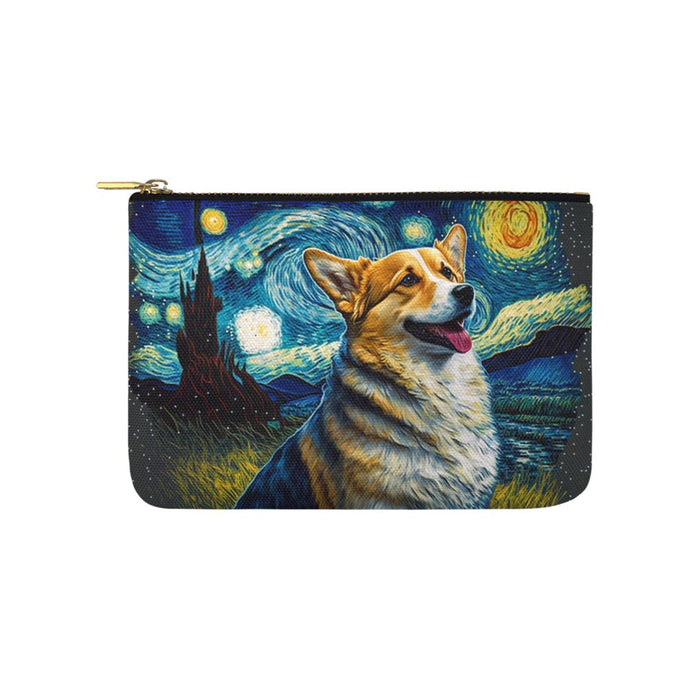 Milky Way Corgi Carry-All Pouch-Accessories-Accessories, Bags, Corgi, Dog Dad Gifts, Dog Mom Gifts-White-ONESIZE-1