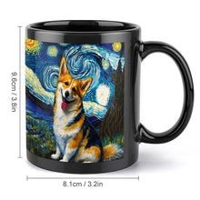 Load image into Gallery viewer, Milky Way Corgi Coffee Mug-Mug-Corgi, Home Decor, Mugs-ONE SIZE-Black-5