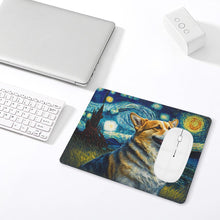 Load image into Gallery viewer, Milky Way Corgi Leather Mouse Pad-Accessories-Accessories, Corgi, Dog Dad Gifts, Dog Mom Gifts, Home Decor, Mouse Pad-ONE SIZE-White-5