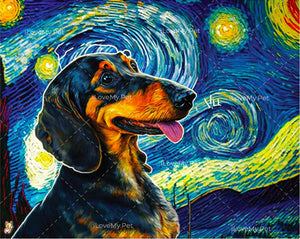 Milky Way Dachshund Wall Art Poster-Home Decor-Dachshund, Dog Art, Dogs, Home Decor, Poster-3