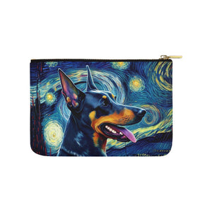 Milky Way Doberman Carry-All Pouch-Accessories-Accessories, Bags, Doberman, Dog Dad Gifts, Dog Mom Gifts-White-ONESIZE-2