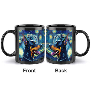 Milky Way Doberman Coffee Mug-Mug-Doberman, Home Decor, Mugs-ONE SIZE-Black-2