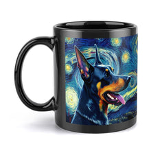 Load image into Gallery viewer, Milky Way Doberman Coffee Mug-Mug-Doberman, Home Decor, Mugs-ONE SIZE-Black-5