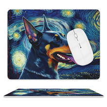 Load image into Gallery viewer, Milky Way Doberman Leather Mouse Pad-Accessories-Accessories, Doberman, Dog Dad Gifts, Dog Mom Gifts, Home Decor, Mouse Pad-ONE SIZE-White-2