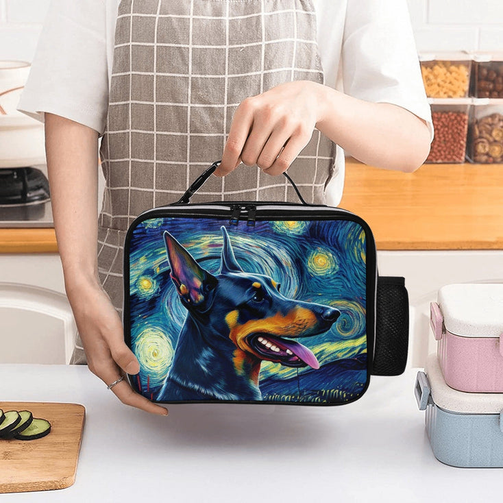 Milky Way Doberman Lunch Bag-Accessories-Bags, Doberman, Dog Dad Gifts, Dog Mom Gifts, Lunch Bags-Black-ONE SIZE-2