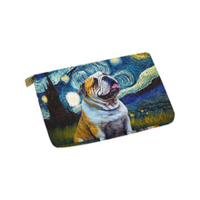 Load image into Gallery viewer, Milky Way English Bulldog Carry-All Pouch-Accessories-Accessories, Bags, Dog Dad Gifts, Dog Mom Gifts, English Bulldog-White-ONESIZE-4