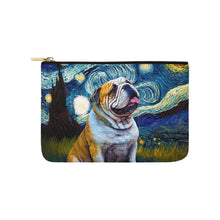 Load image into Gallery viewer, Milky Way English Bulldog Carry-All Pouch-Accessories-Accessories, Bags, Dog Dad Gifts, Dog Mom Gifts, English Bulldog-White-ONESIZE-1
