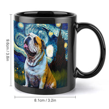 Load image into Gallery viewer, Milky Way English Bulldog Ceramic Coffee Mug-Mug-English Bulldog, Home Decor, Mugs-ONE SIZE-Black-2