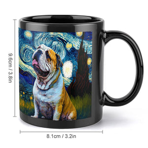 Milky Way English Bulldog Ceramic Coffee Mug-Mug-English Bulldog, Home Decor, Mugs-ONE SIZE-Black-2