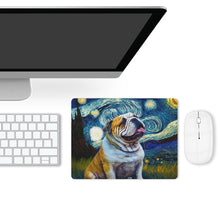 Load image into Gallery viewer, Milky Way English Bulldog Leather Mouse Pad-Accessories-Accessories, Dog Dad Gifts, Dog Mom Gifts, English Bulldog, Home Decor, Mouse Pad-ONE SIZE-White-3