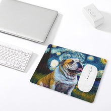 Load image into Gallery viewer, Milky Way English Bulldog Leather Mouse Pad-Accessories-Accessories, Dog Dad Gifts, Dog Mom Gifts, English Bulldog, Home Decor, Mouse Pad-ONE SIZE-White-5