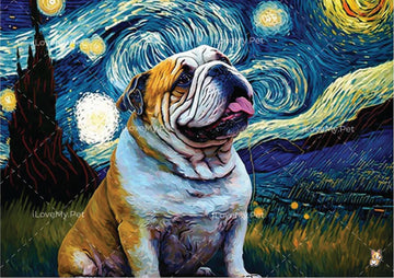 Milky Way English Bulldog Wall Art Poster 360x
