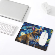 Load image into Gallery viewer, Milky Way Fawn French Bulldog Leather Mouse Pad-Accessories-Accessories, Dog Dad Gifts, Dog Mom Gifts, French Bulldog, Home Decor, Mouse Pad-ONE SIZE-White-5