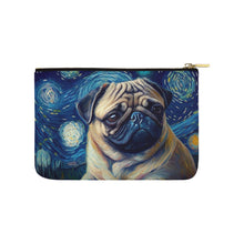 Load image into Gallery viewer, Milky Way Fawn Pug Carry-All Pouch-Accessories-Accessories, Bags, Dog Dad Gifts, Dog Mom Gifts, Pug-White-ONESIZE-2