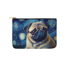 Load image into Gallery viewer, Milky Way Fawn Pug Carry-All Pouch-Accessories-Accessories, Bags, Dog Dad Gifts, Dog Mom Gifts, Pug-White-ONESIZE-1