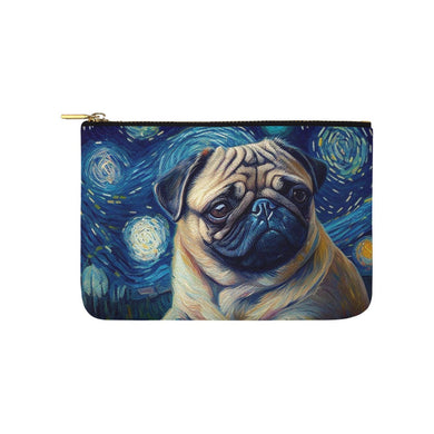 Milky Way Fawn Pug Carry-All Pouch-Accessories-Accessories, Bags, Dog Dad Gifts, Dog Mom Gifts, Pug-White-ONESIZE-1