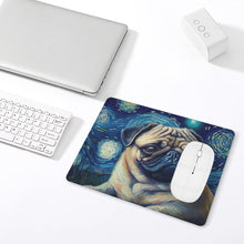 Load image into Gallery viewer, Milky Way Fawn Pug Leather Mouse Pad-Accessories-Accessories, Dog Dad Gifts, Dog Mom Gifts, Home Decor, Mouse Pad, Pug-ONE SIZE-White-5