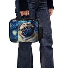 Load image into Gallery viewer, Milky Way Fawn Pug Lunch Bag-Accessories-Bags, Dog Dad Gifts, Dog Mom Gifts, Lunch Bags, Pug-Black-ONE SIZE-4