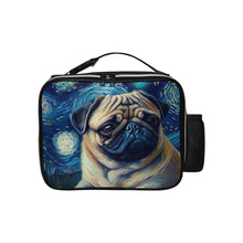 Load image into Gallery viewer, Milky Way Fawn Pug Lunch Bag-Accessories-Bags, Dog Dad Gifts, Dog Mom Gifts, Lunch Bags, Pug-Black-ONE SIZE-1