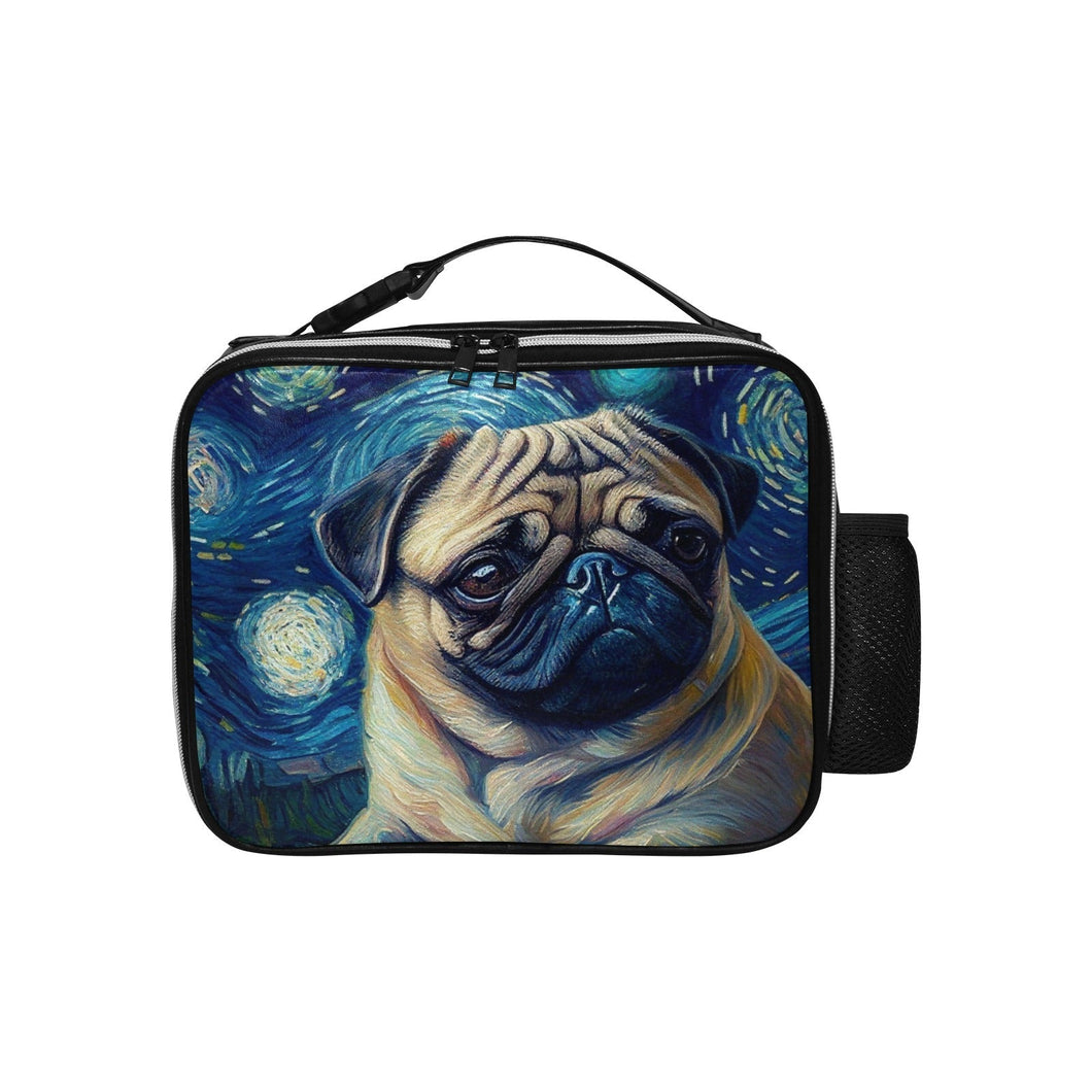 Milky Way Fawn Pug Lunch Bag-Accessories-Bags, Dog Dad Gifts, Dog Mom Gifts, Lunch Bags, Pug-Black-ONE SIZE-1