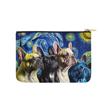 Load image into Gallery viewer, Milky Way Frenchies Carry-All Pouch-Accessories-Accessories, Bags, Dog Dad Gifts, Dog Mom Gifts, French Bulldog-White-ONESIZE-2