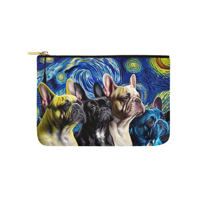 Milky Way Frenchies Carry-All Pouch-Accessories-Accessories, Bags, Dog Dad Gifts, Dog Mom Gifts, French Bulldog-White-ONESIZE-1