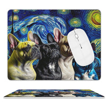 Load image into Gallery viewer, Milky Way Frenchies Leather Mouse Pad-Accessories-Accessories, Dog Dad Gifts, Dog Mom Gifts, French Bulldog, Home Decor, Mouse Pad-ONE SIZE-White-2