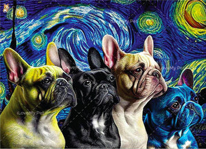 Milky Way Frenchies Wall Art Poster-Home Decor-Dog Art, Dogs, French Bulldog, Home Decor, Poster-10